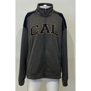 UC Berkeley Cal Full Zip Jacket Mens XL Gray Fleece Pockets Embroidered NCAA